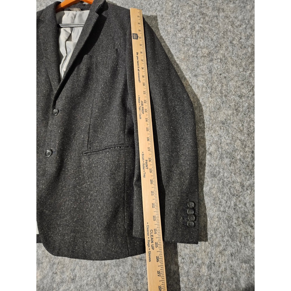 Banana Republic Blazer Mens Gray Tailored Slim Fit Recycled Wool 42R - Picture 5 of 11